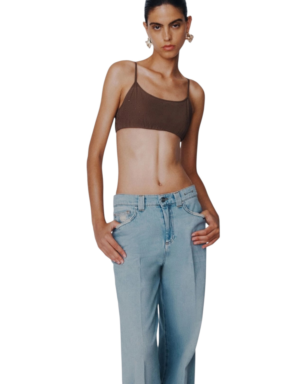 Τζιν με φαρδιά μπατζάκια MLSWLEG