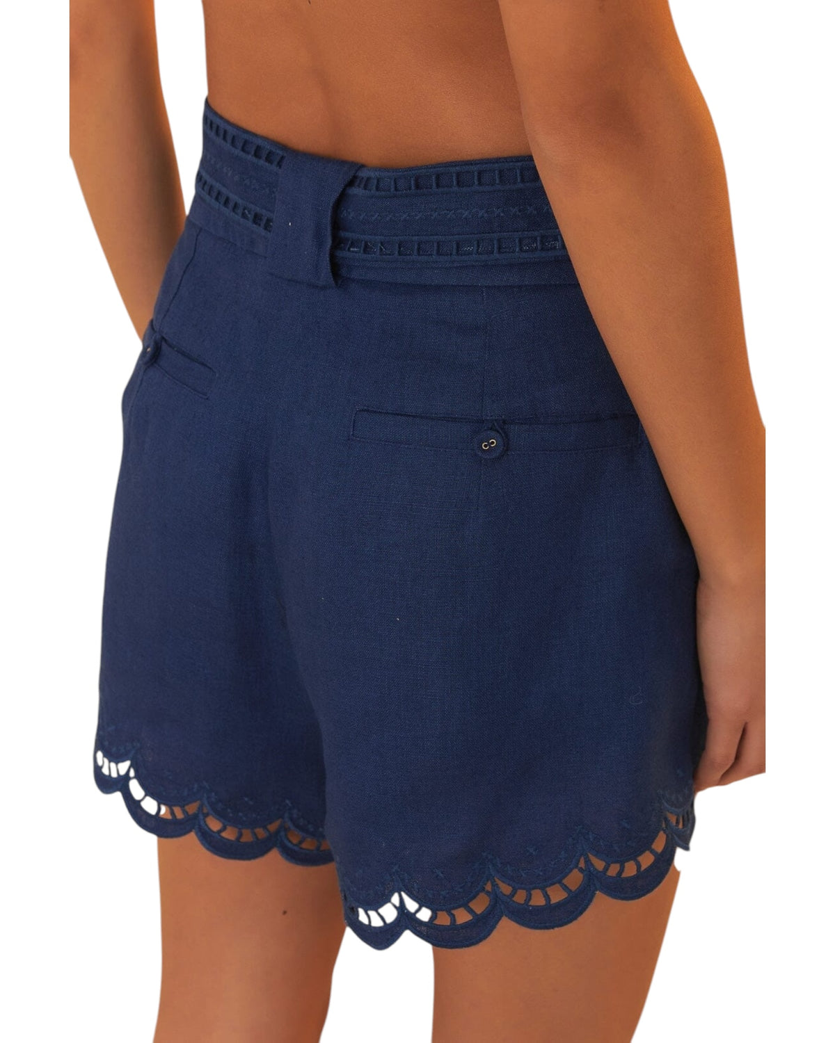 Σορτς λινό με ζώνη