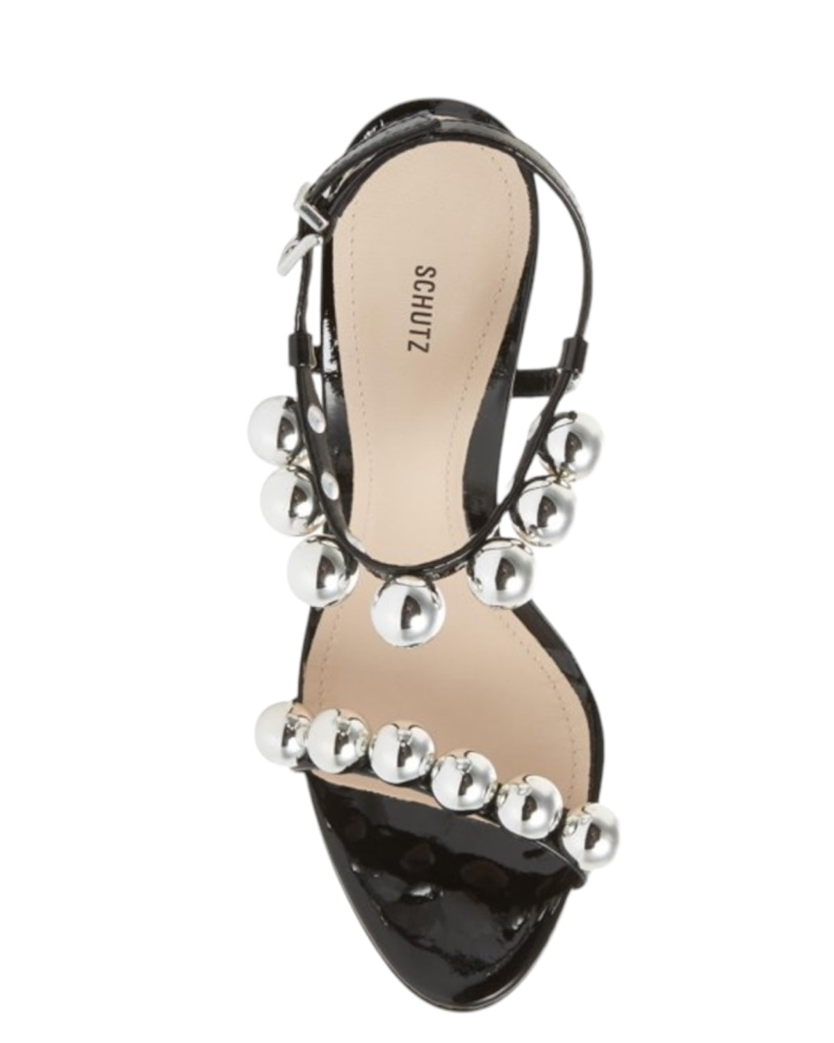 Πέδιλα ψηλά με ασημένιες πέρλες