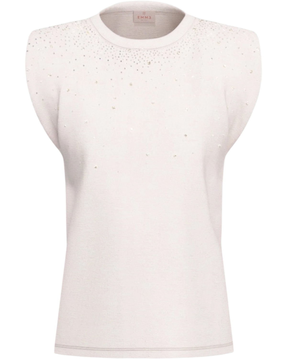 Αμάνικο μπλουζάκι με κρυστάλλους EMMUTOPIA