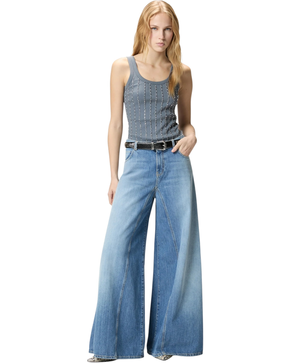 Τζιν φαρδύ με φαρδιά μπατζάκια WINONA