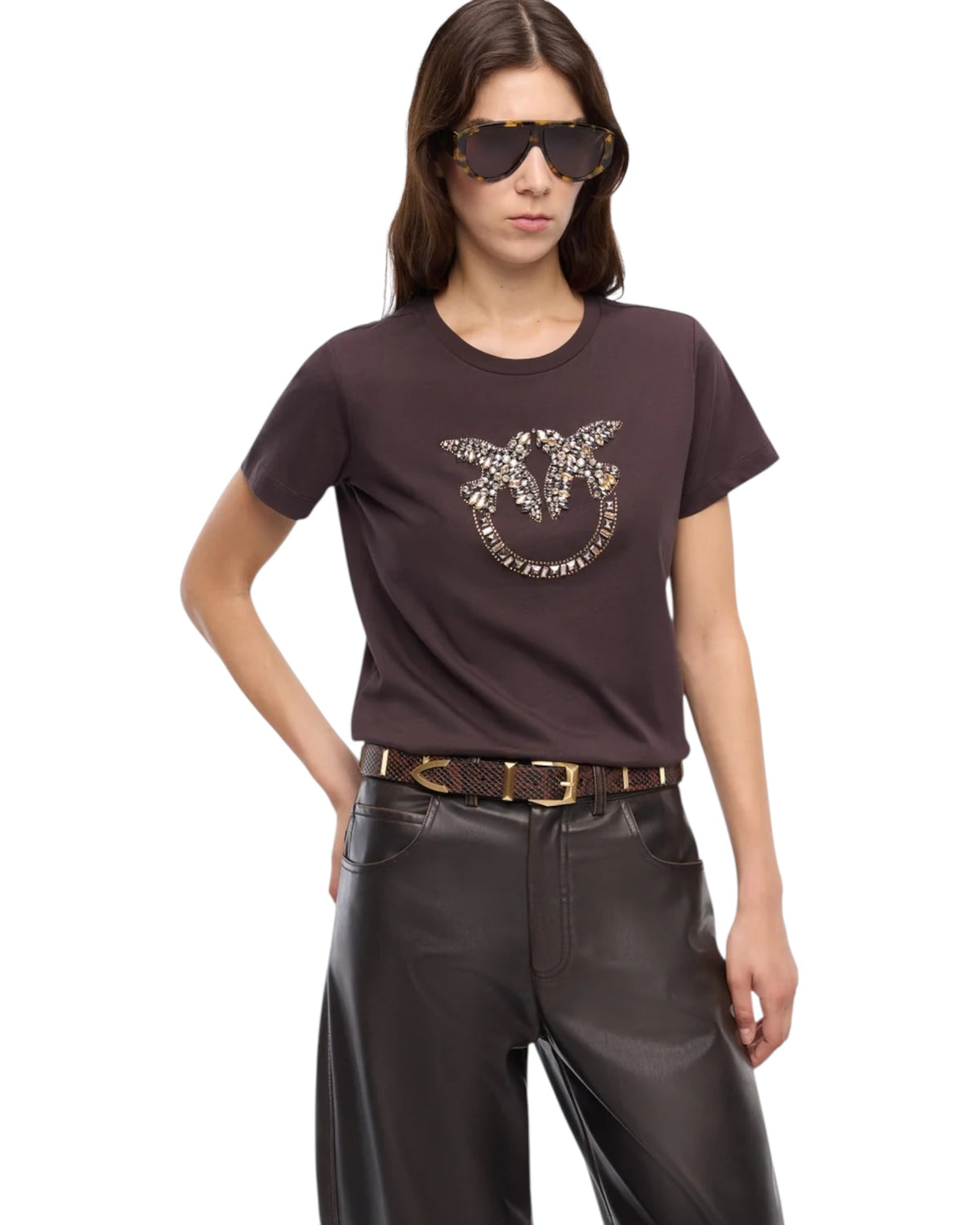 T-shirt QUENTIN Love Birds με διακοσμητικά στοιχεία
