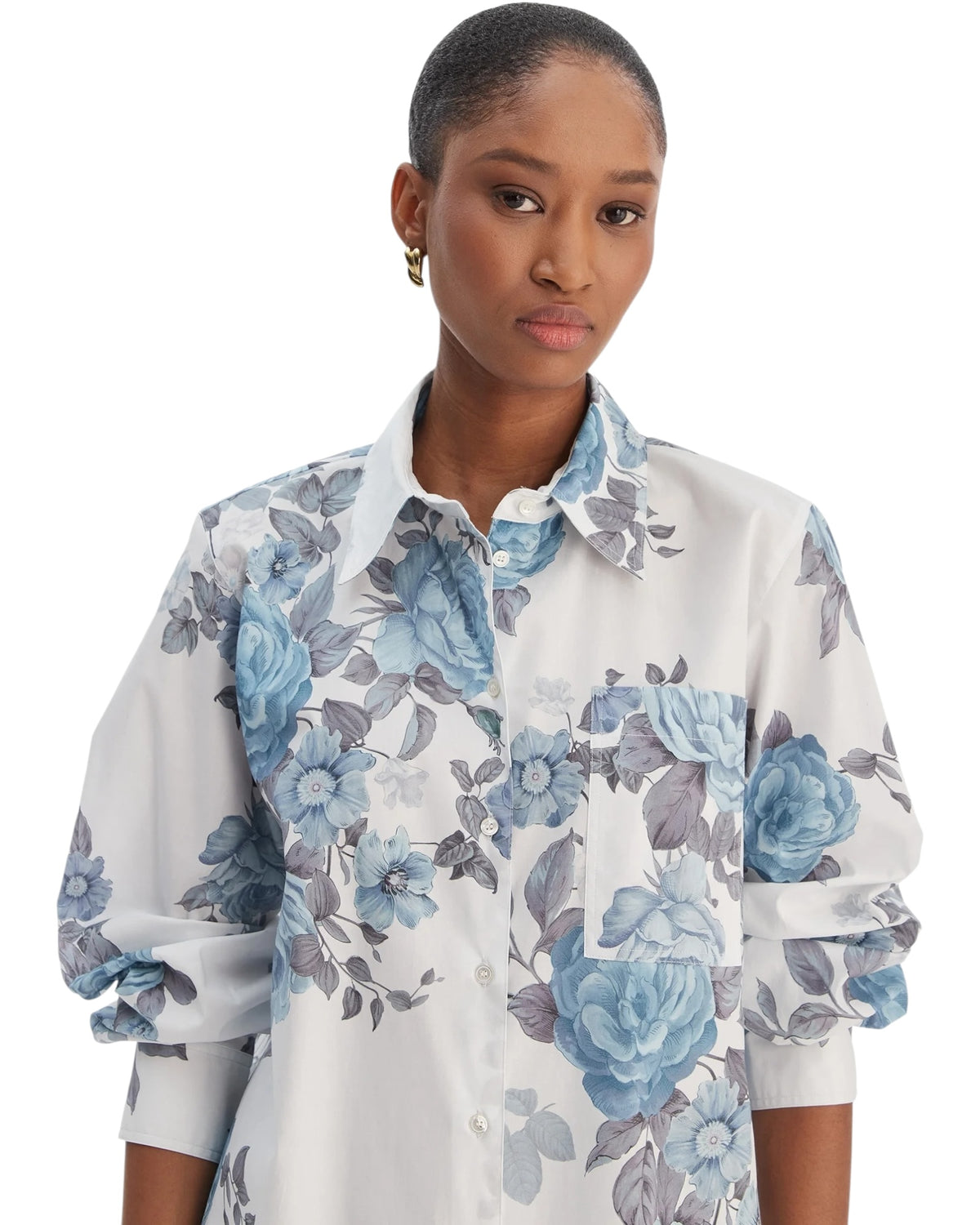 Πουκάμισο με στάμπα λουλούδια MLLAMICI