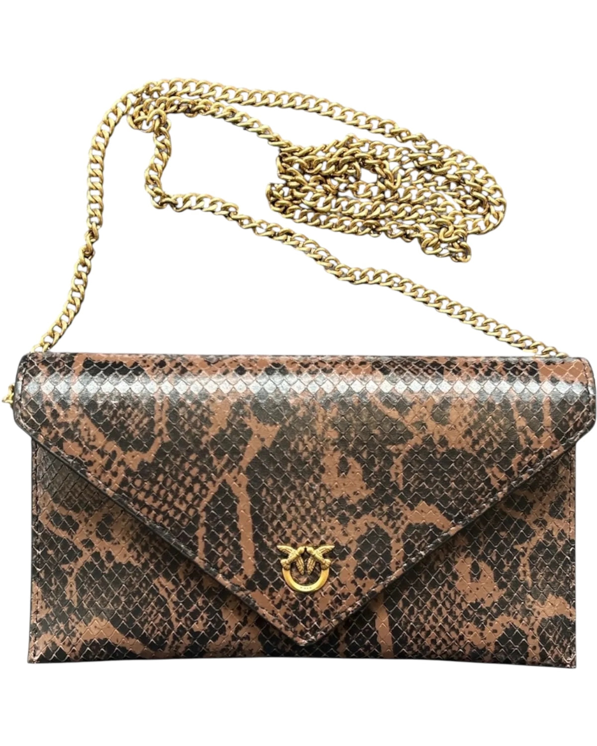 Τσάντα ώμου με λουράκι αλυσίδας FLAT PURSE