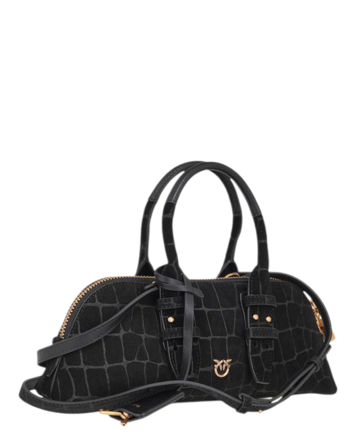 Μικρή δερμάτινη τσάντα BOWLING BAG BAGUETTE