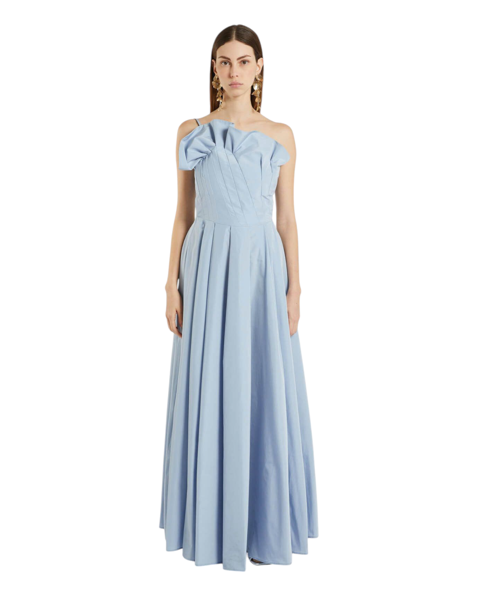 Φόρεμα σε Ταφτά Azzurro 03