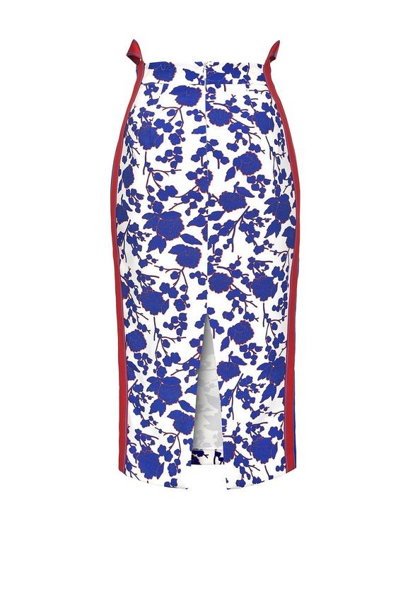 Raspberry print technical cady skirt απο PINKO - POSH MARKET