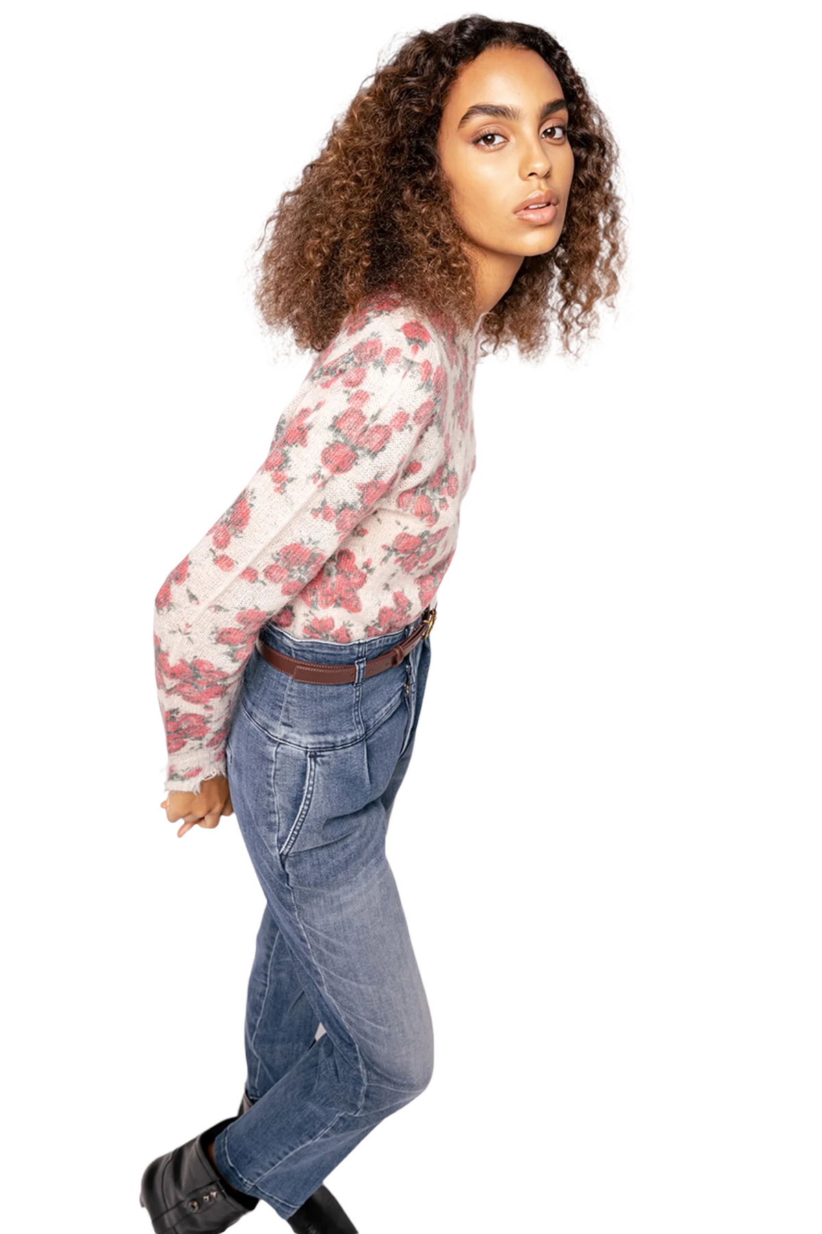 Πουλόβερ με τριαντάφυλλα MOIO