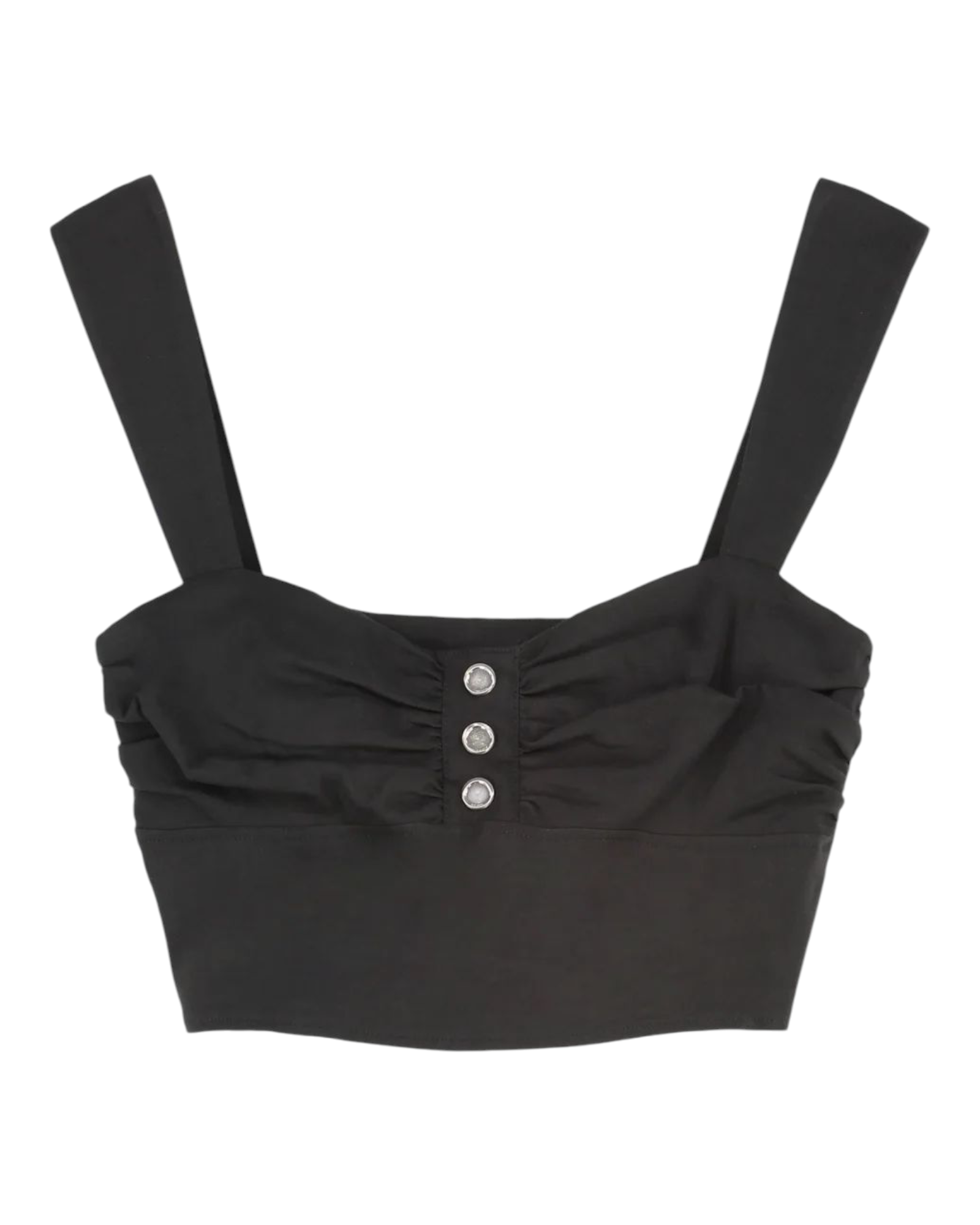 Λινό crop top με κουμπιά VOYAGER