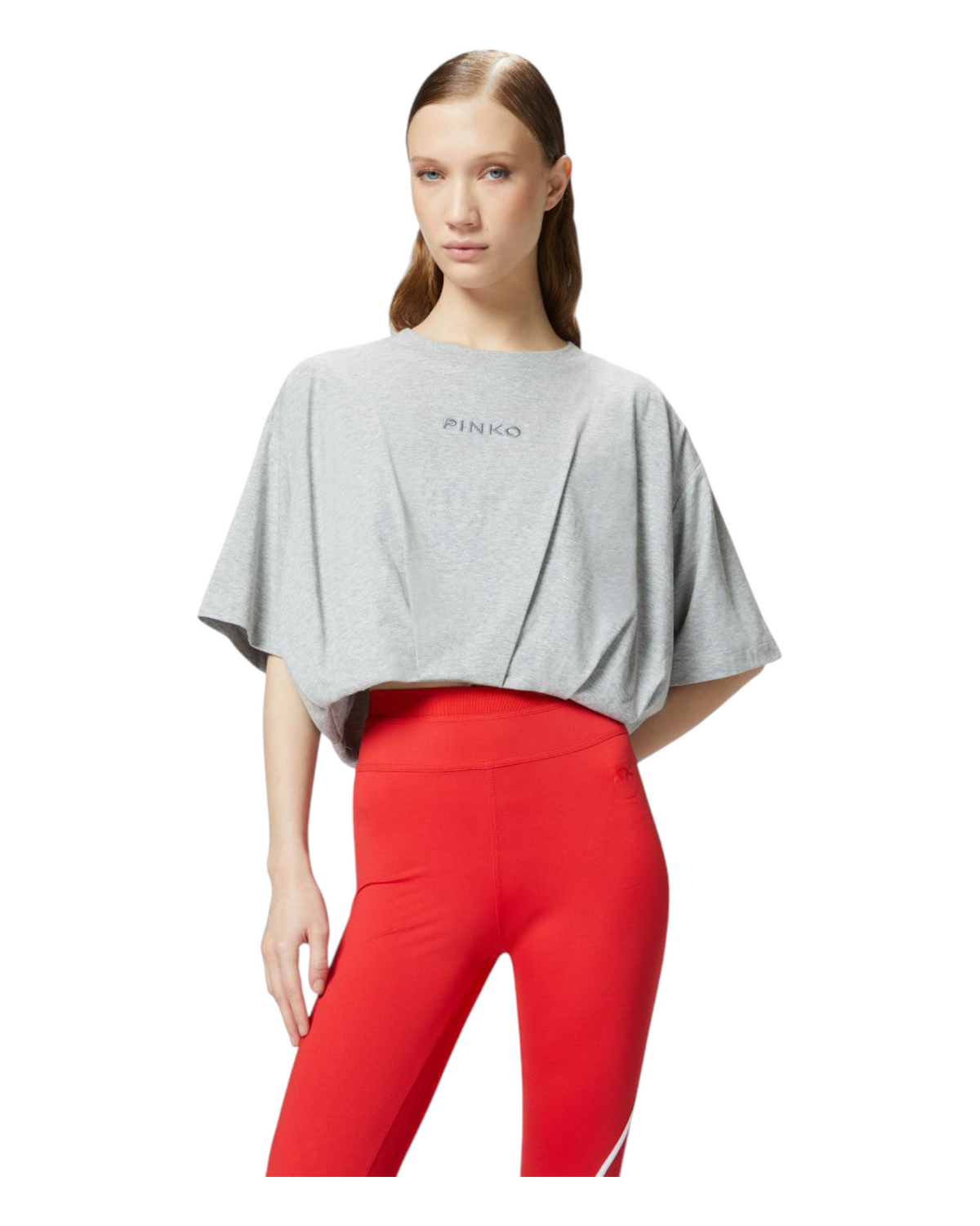 Φαρδιά κοντή μπλούζα με κεντημένο λογότυπο TORRONE