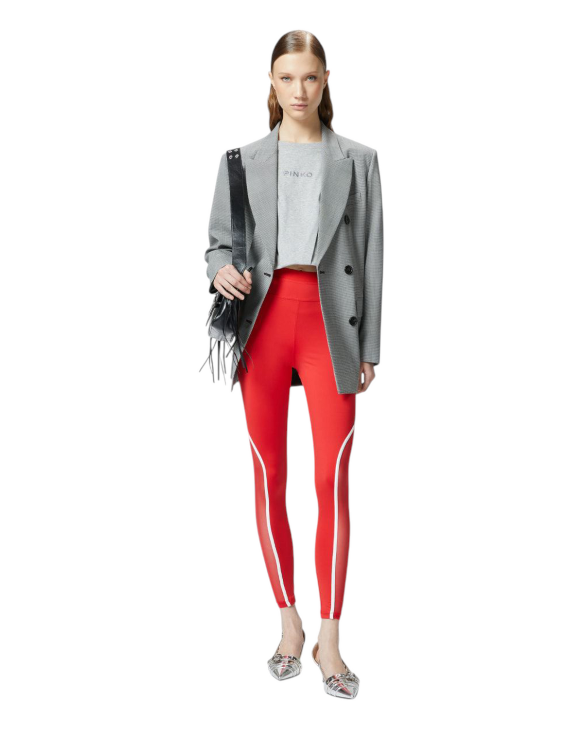 Φαρδιά κοντή μπλούζα με κεντημένο λογότυπο TORRONE