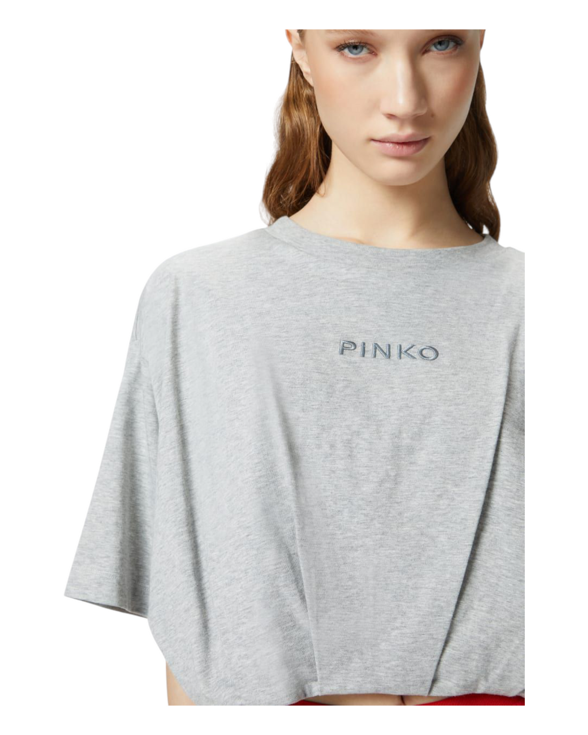 Φαρδιά κοντή μπλούζα με κεντημένο λογότυπο TORRONE