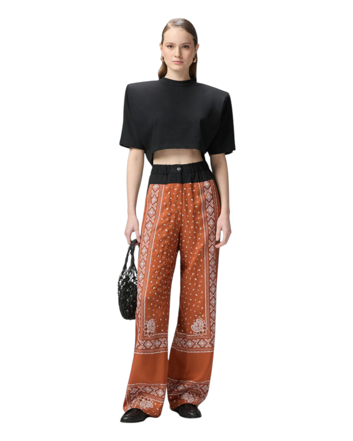 Παντελόνι με φαρδιά γραμμή και ιδιαίτερο τύπωμα SPIRITO