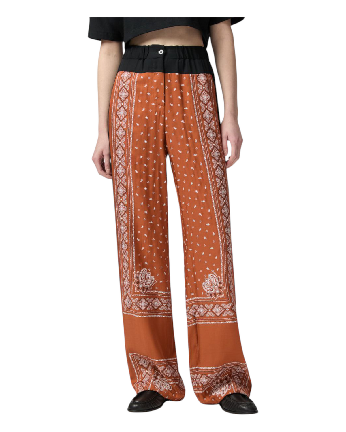 Παντελόνι με φαρδιά γραμμή και ιδιαίτερο τύπωμα SPIRITO