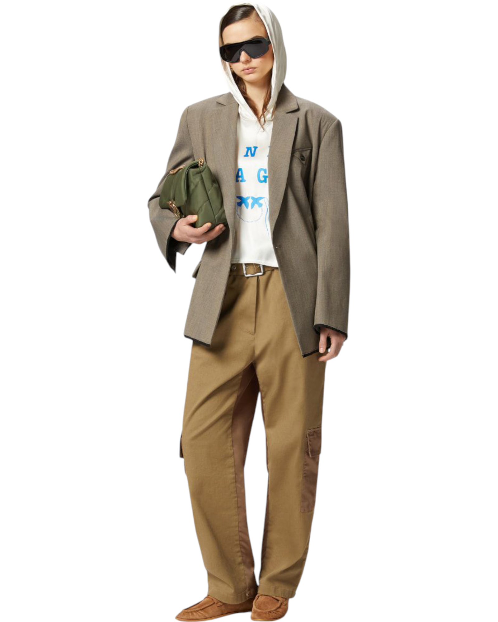 Μπλούζα με κουκούλα και στάμπα PINKO League BELINDA