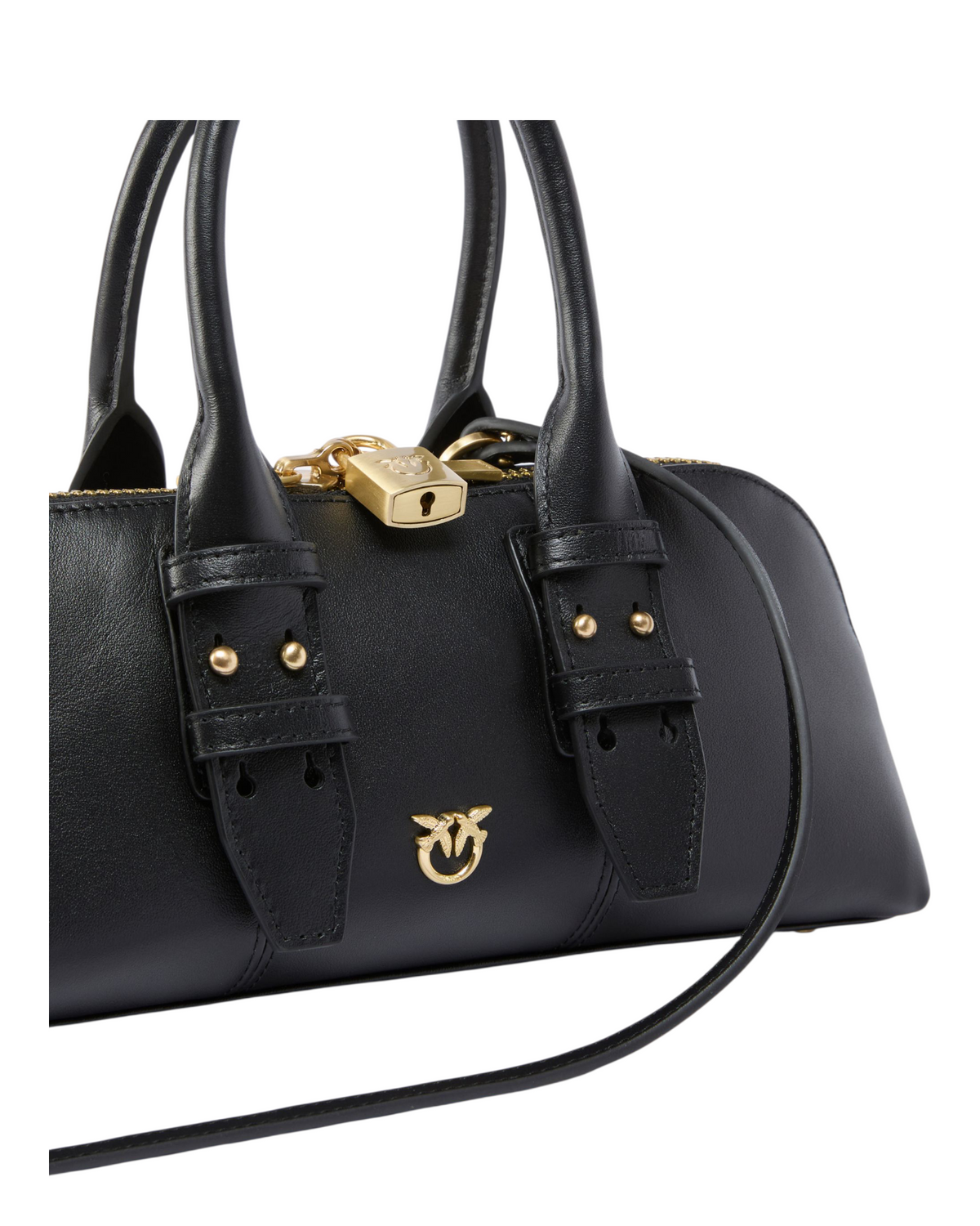 Μικρή δερμάτινη τσάντα BOWLING BAG BAGUETTE