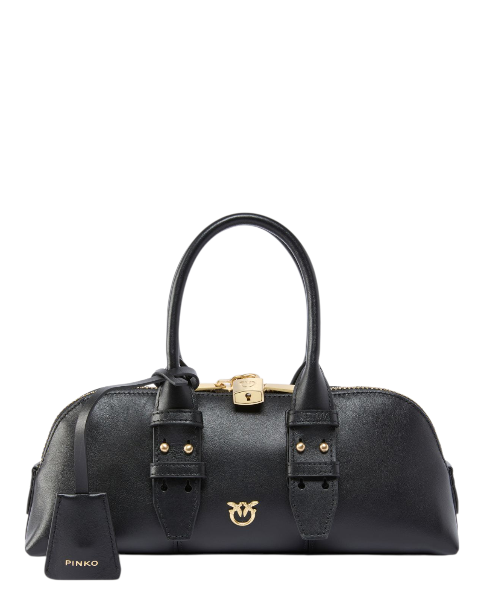 Μικρή δερμάτινη τσάντα BOWLING BAG BAGUETTE