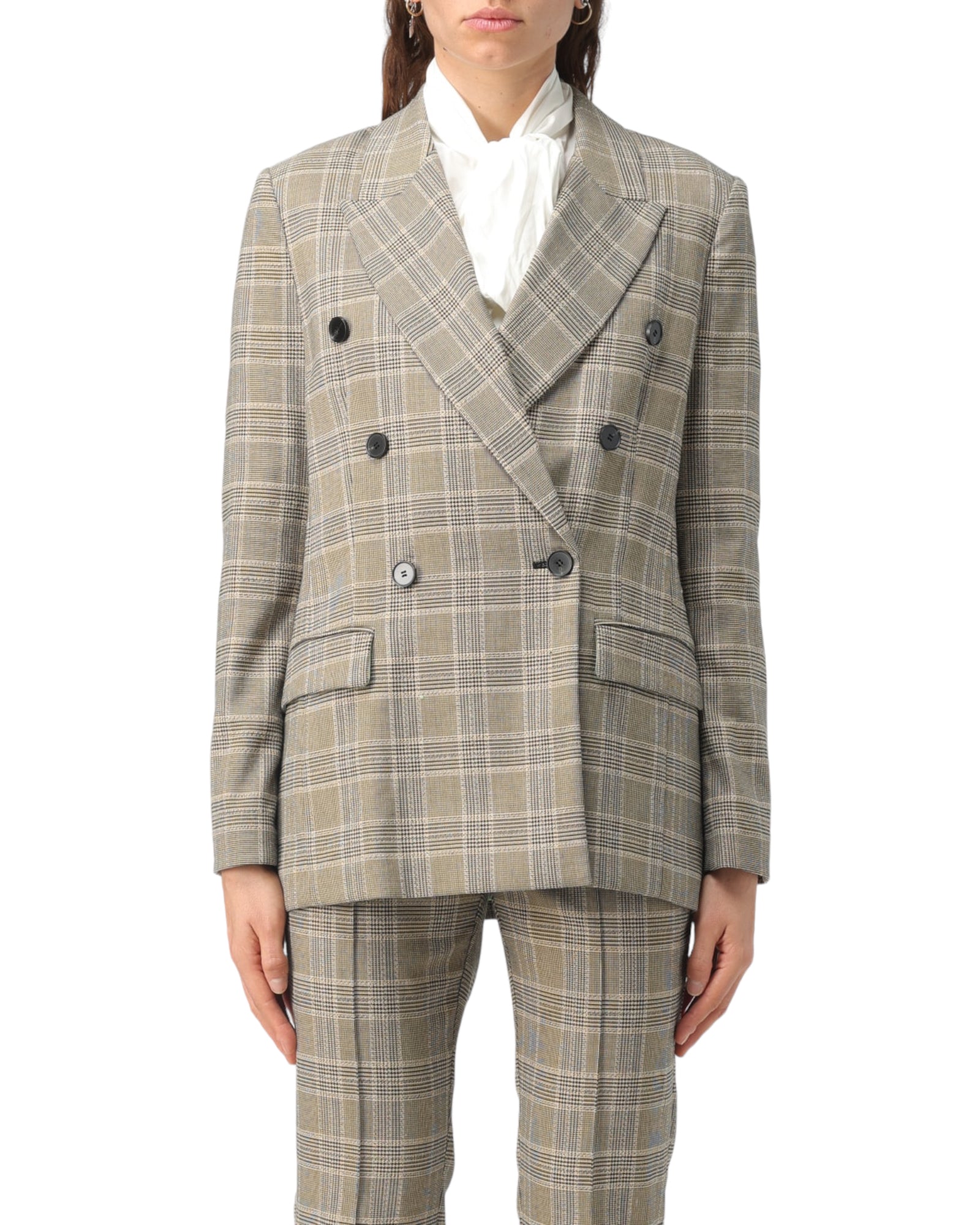 Blazer καρό με κουμπιά