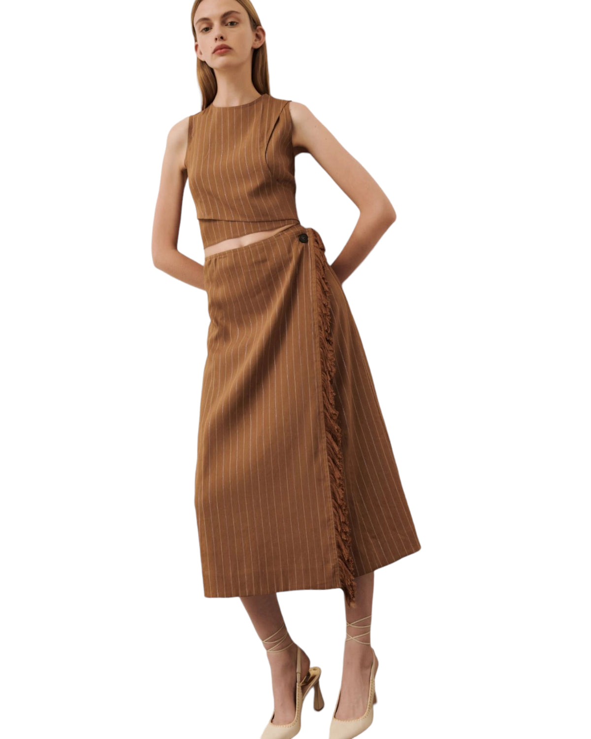 Φούστα Midi με ρίγες VIGO