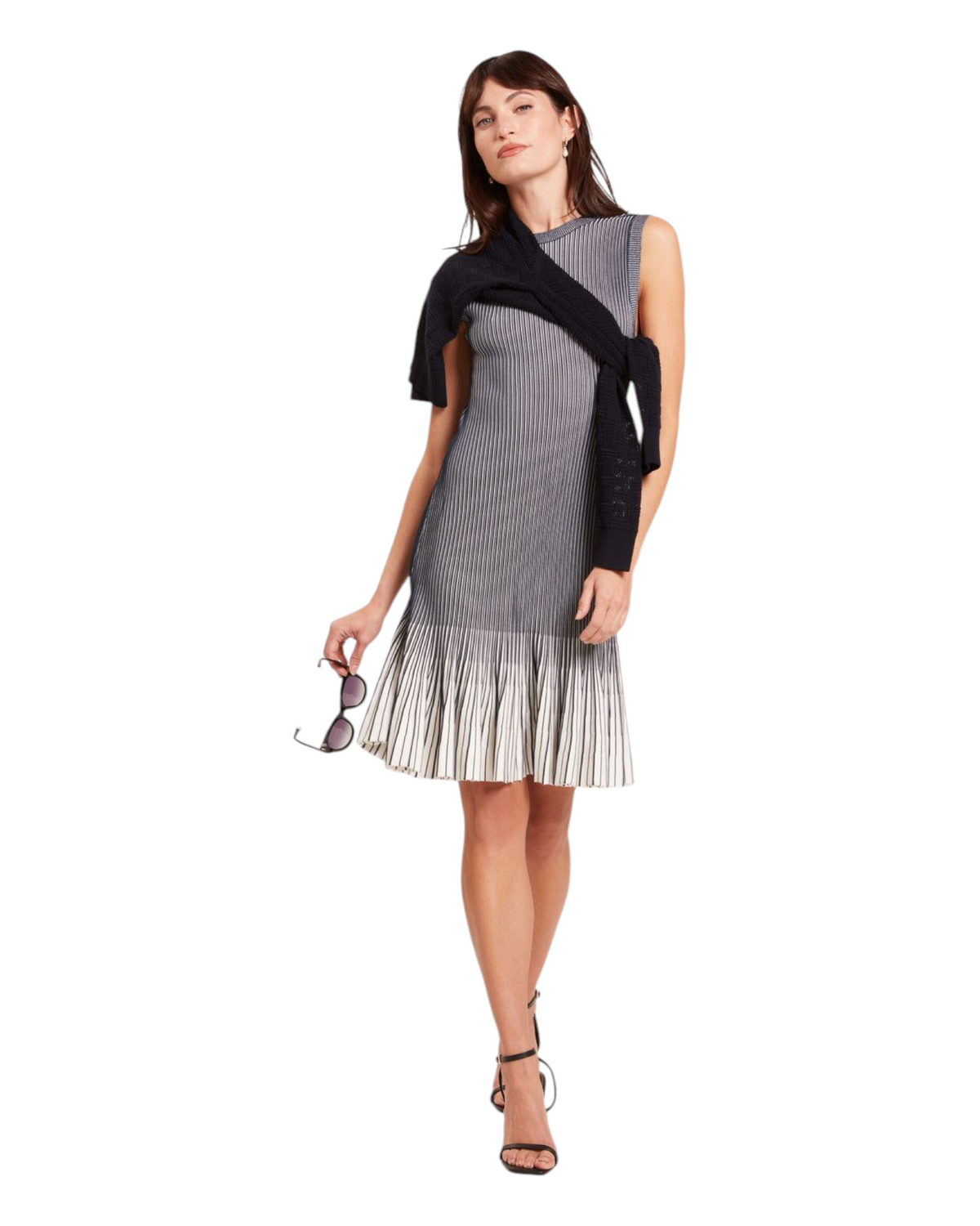 Ριμπ Φόρεμα με Ombre Εφέ LILYO