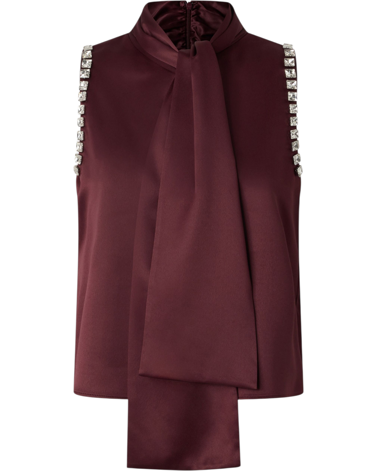 Τοπ σατέν με διακοσμητικούς κρυστάλλους ENRIQUETA