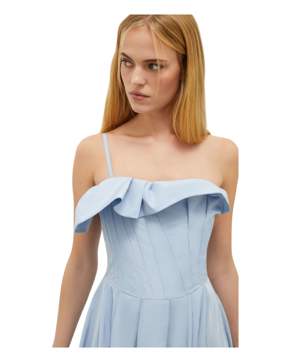 Φόρεμα σε Ταφτά Azzurro 03