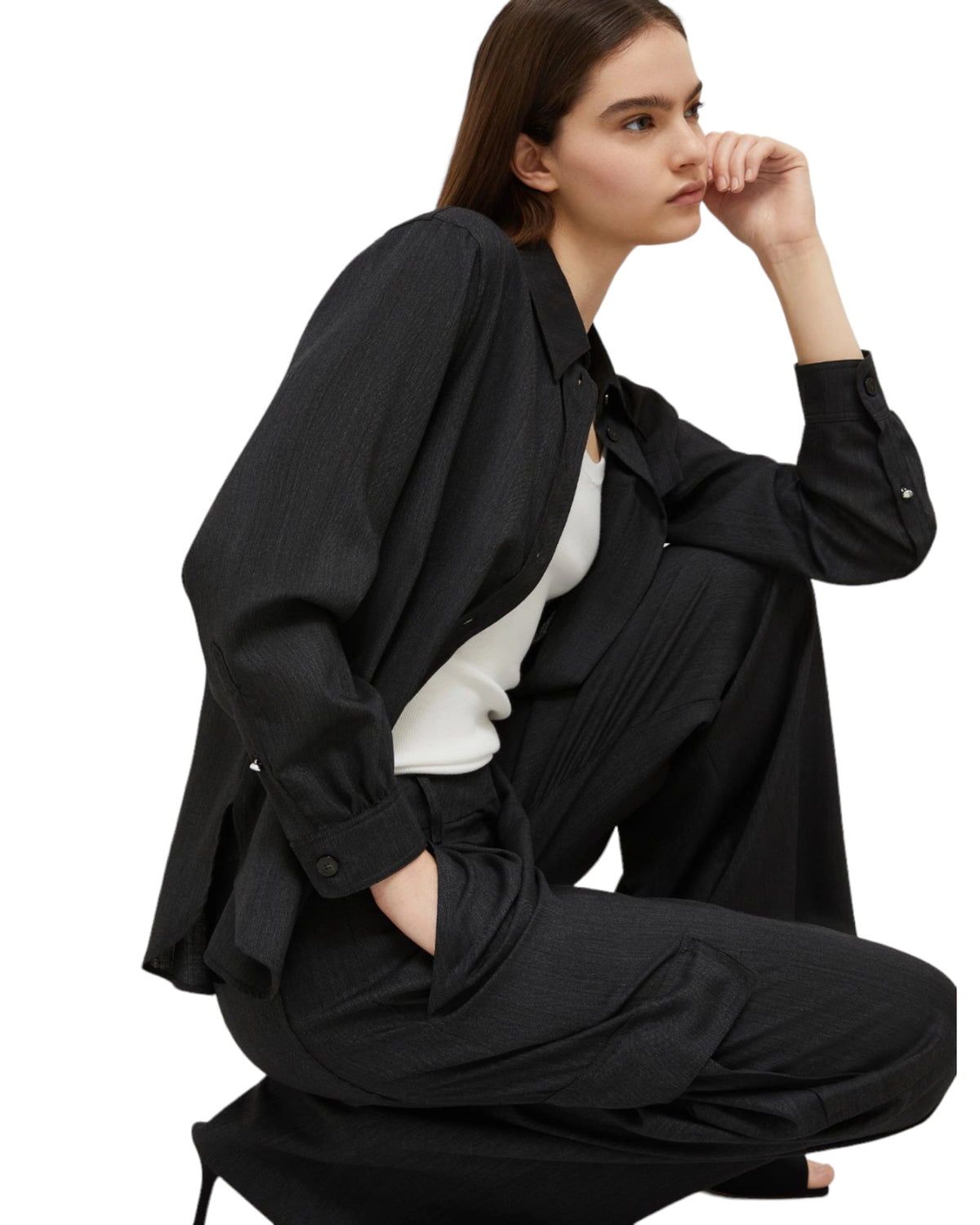 Πουκάμισο μάλλινο με γιακά SQUAW