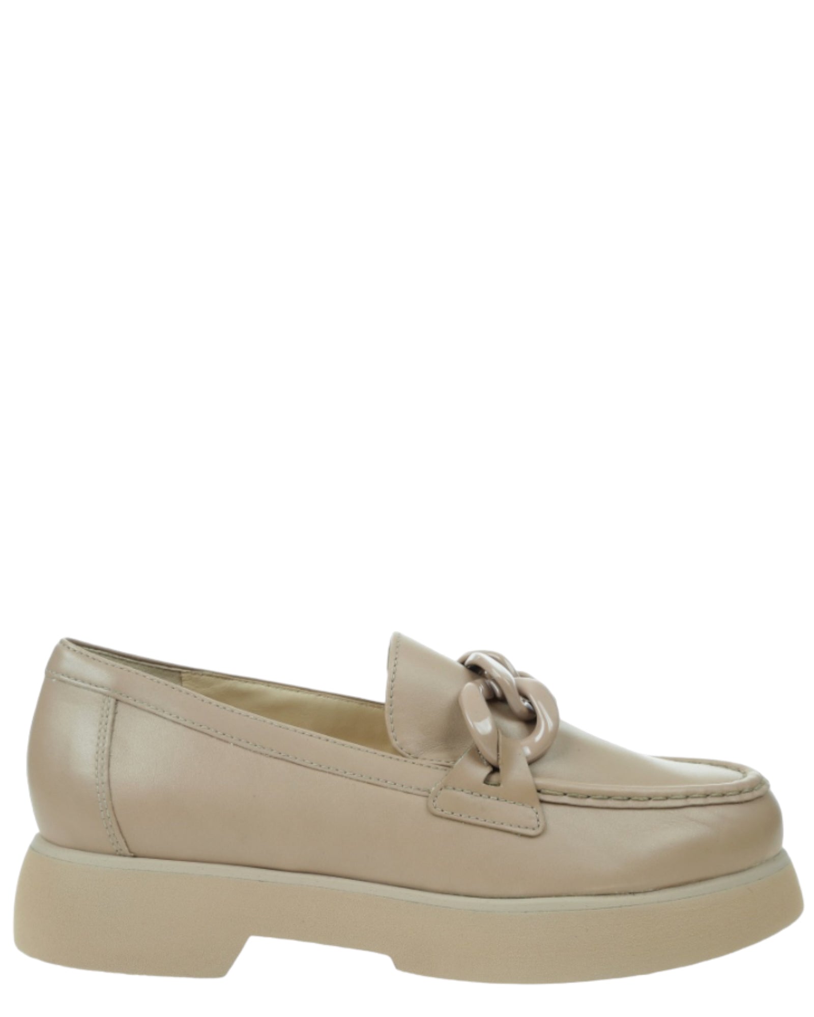 Loafers δερμάτινα με ματ αλυσίδα