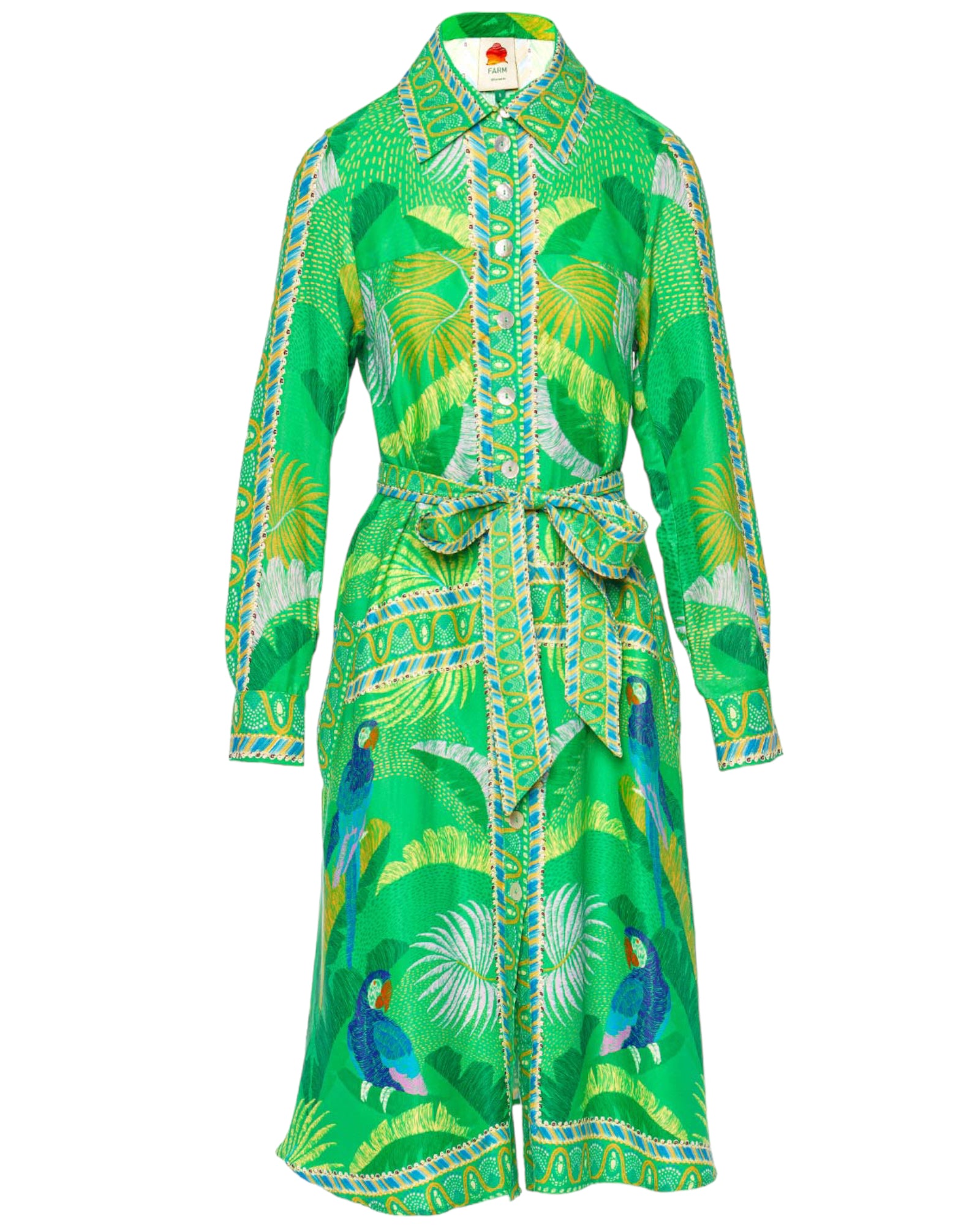 Φόρεμα Midi με tropical print