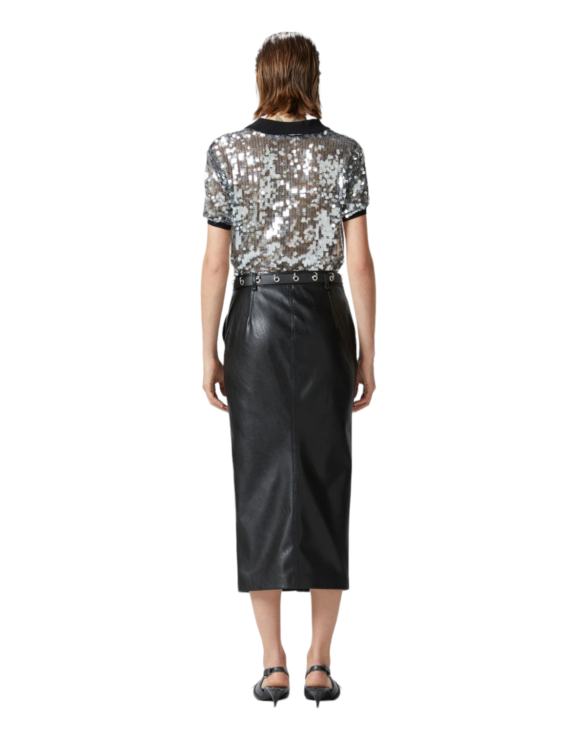 Φούστα Midi δερμάτινη GINOCCHIERA