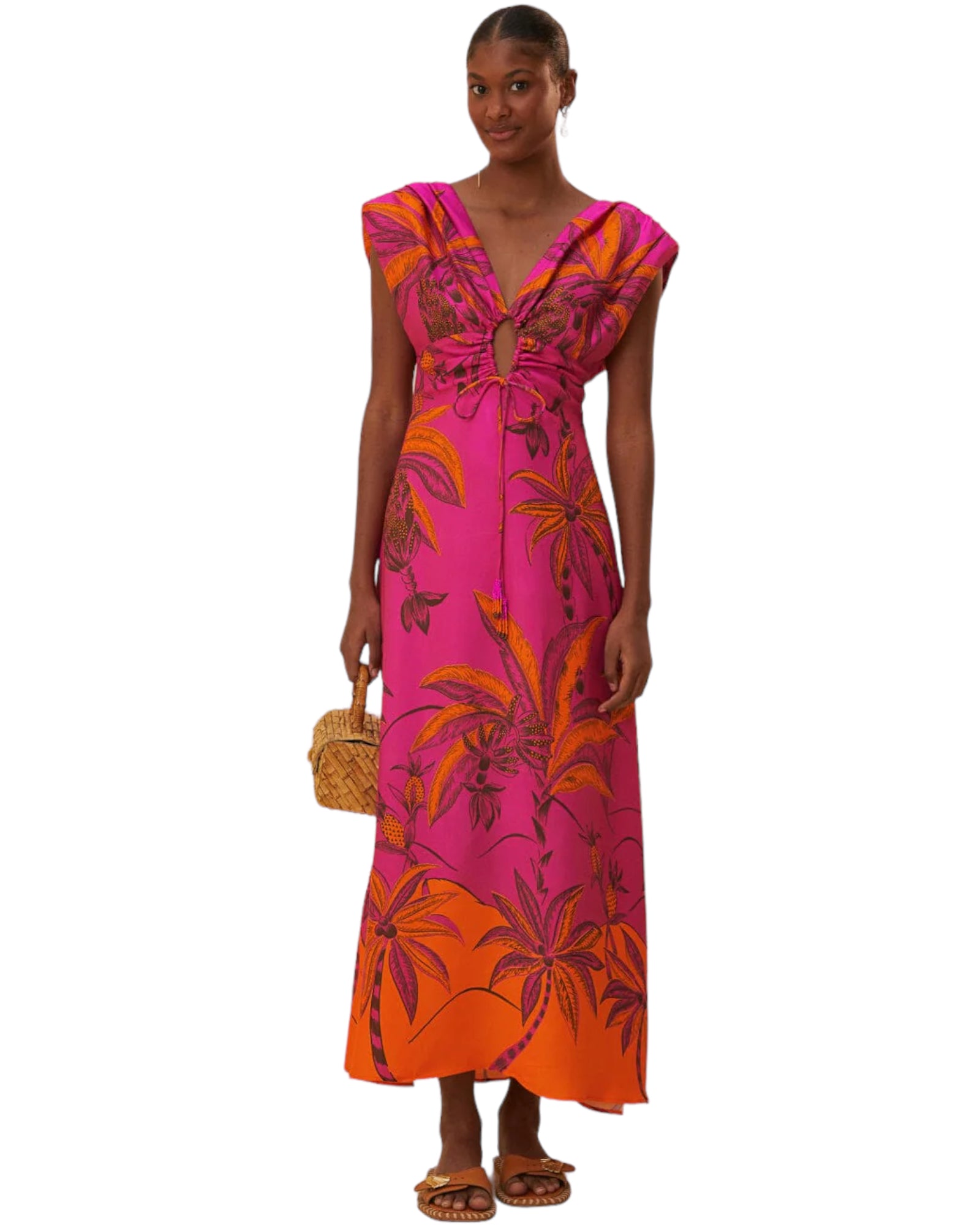 Φόρεμα Maxi με tropical print