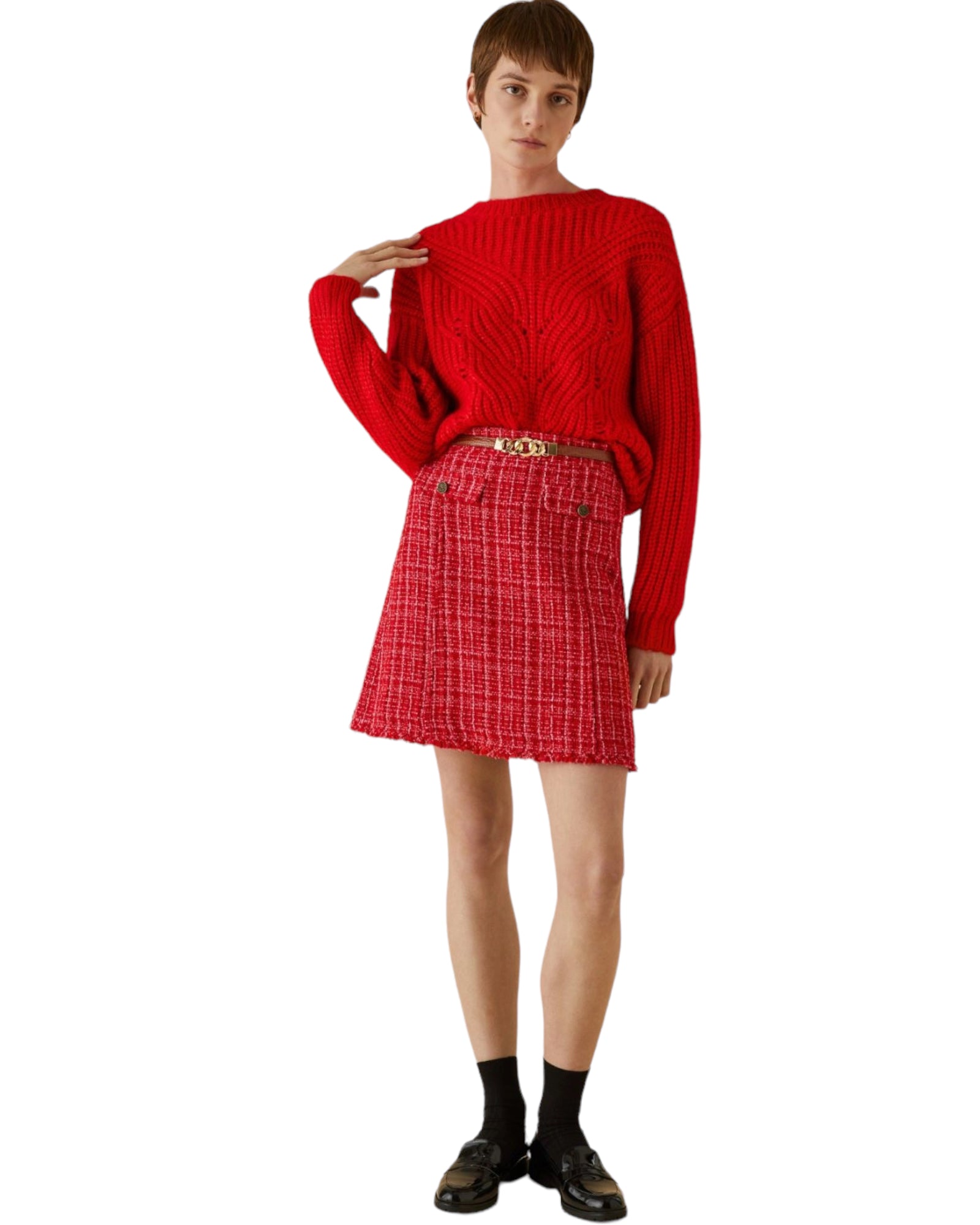 Φούστα Mini με κλωστή lurex ΜΑΟΝΙΑ