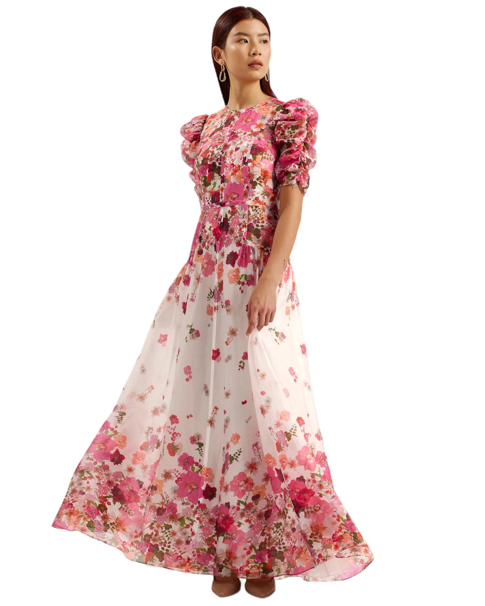 Φόρεμα Maxi με floral print ALIVIANO