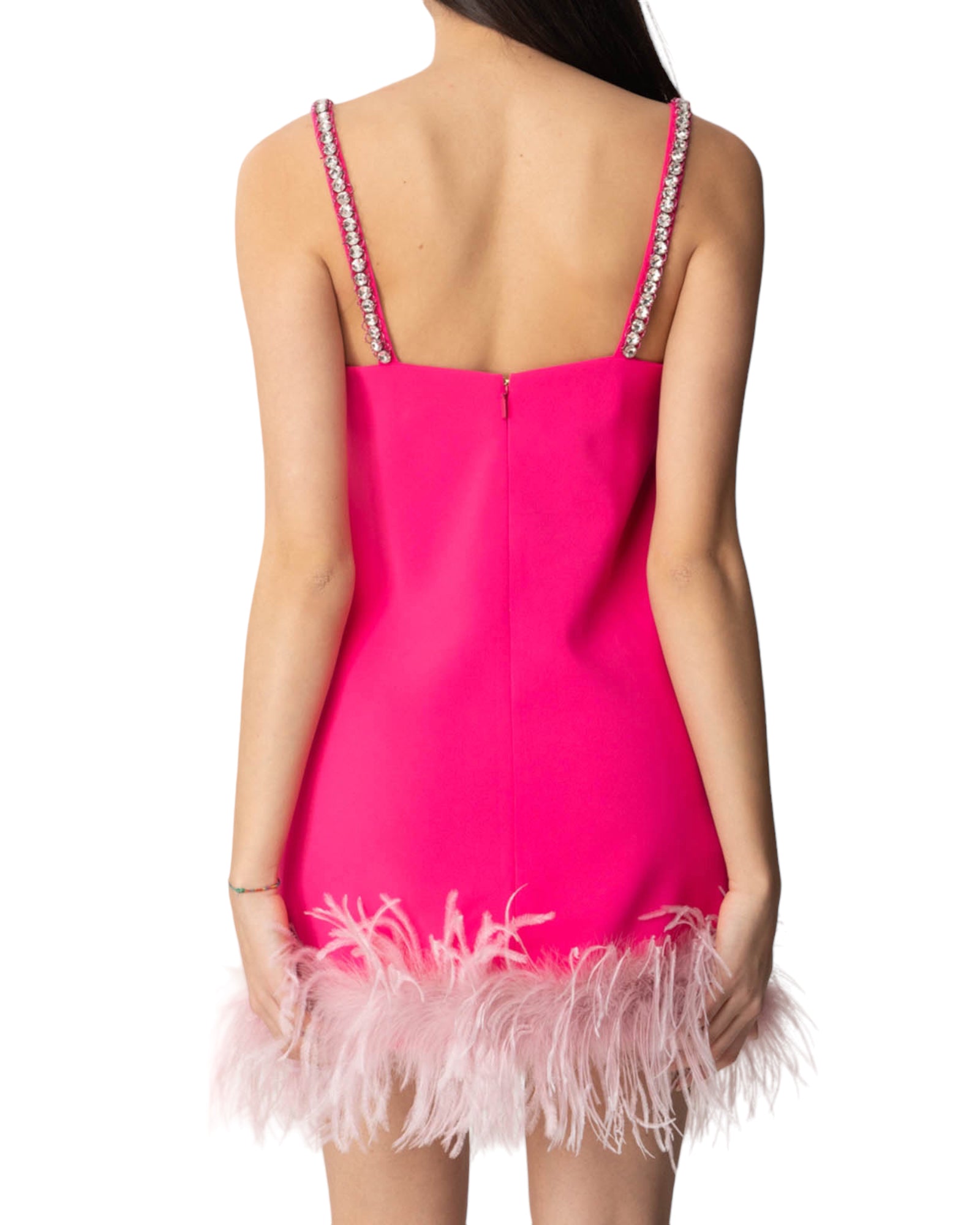 Φόρεμα Mini με πούπουλα TREBBIANO