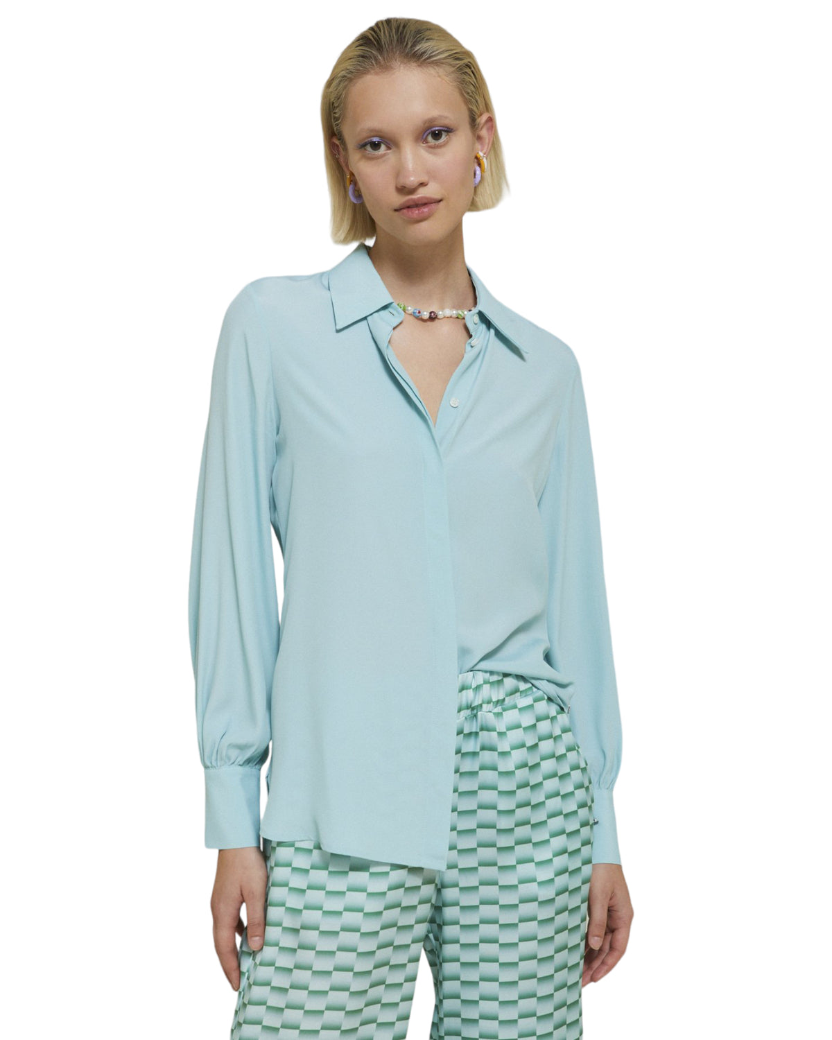 Πουκάμισο μεταξωτό με γιακά