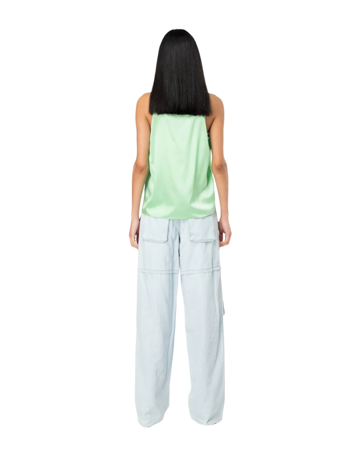 Μπλούζα αμάνικη μεταξωτή σατέν MARZEMINO