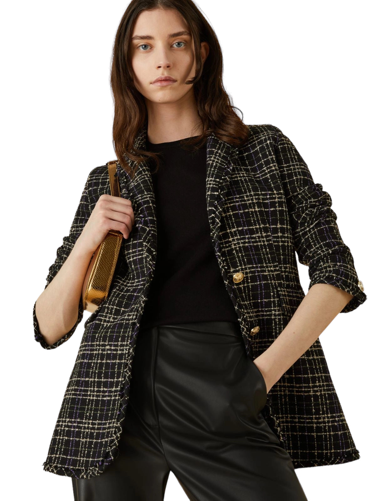 Blazer Tweed με χρυσοκλωστή IARDA