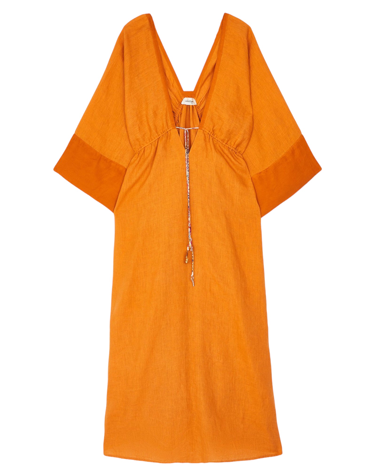 Φόρεμα Maxi λινό με άνοιγμα