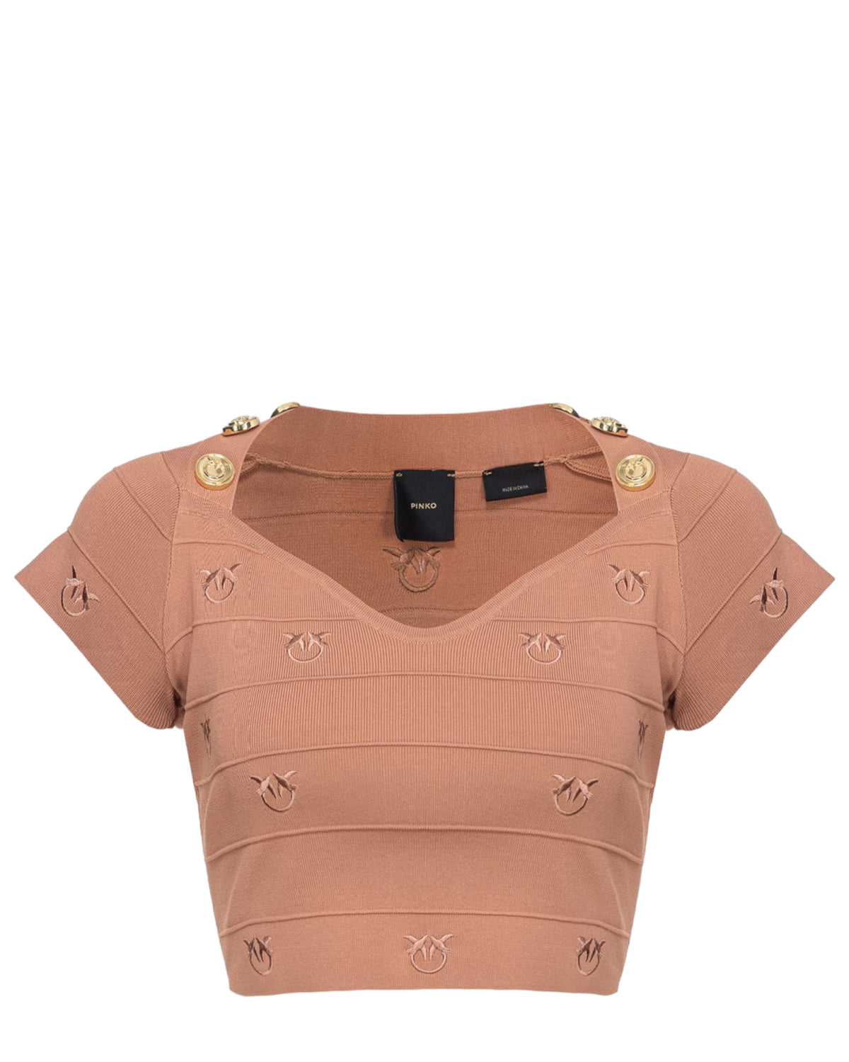 Τοπ cropped με λογότυπο HOODIA