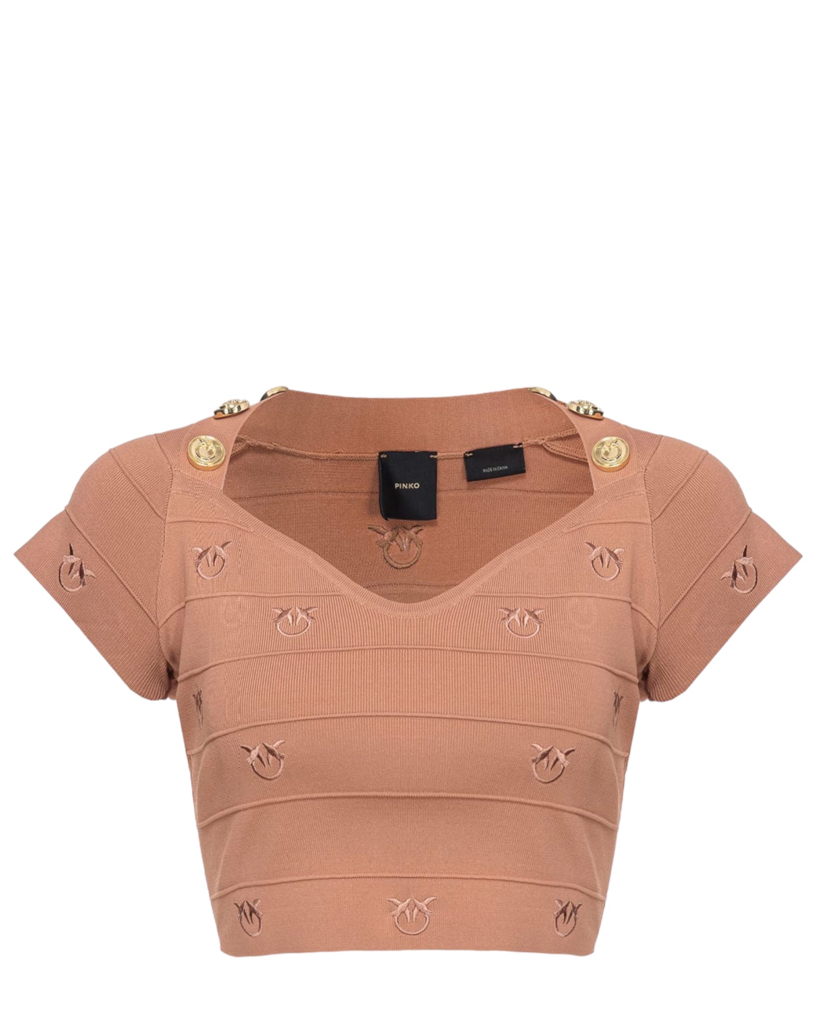 Τοπ cropped με λογότυπο HOODIA