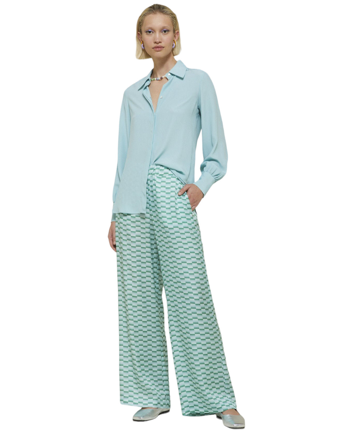 Πουκάμισο μεταξωτό με γιακά