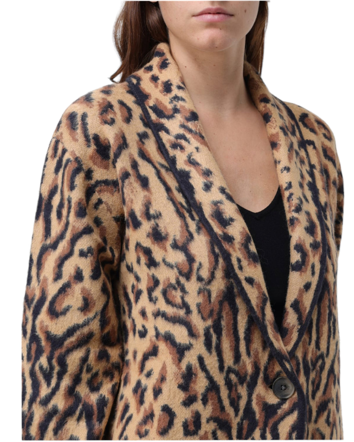 Παλτό Midi με animal print