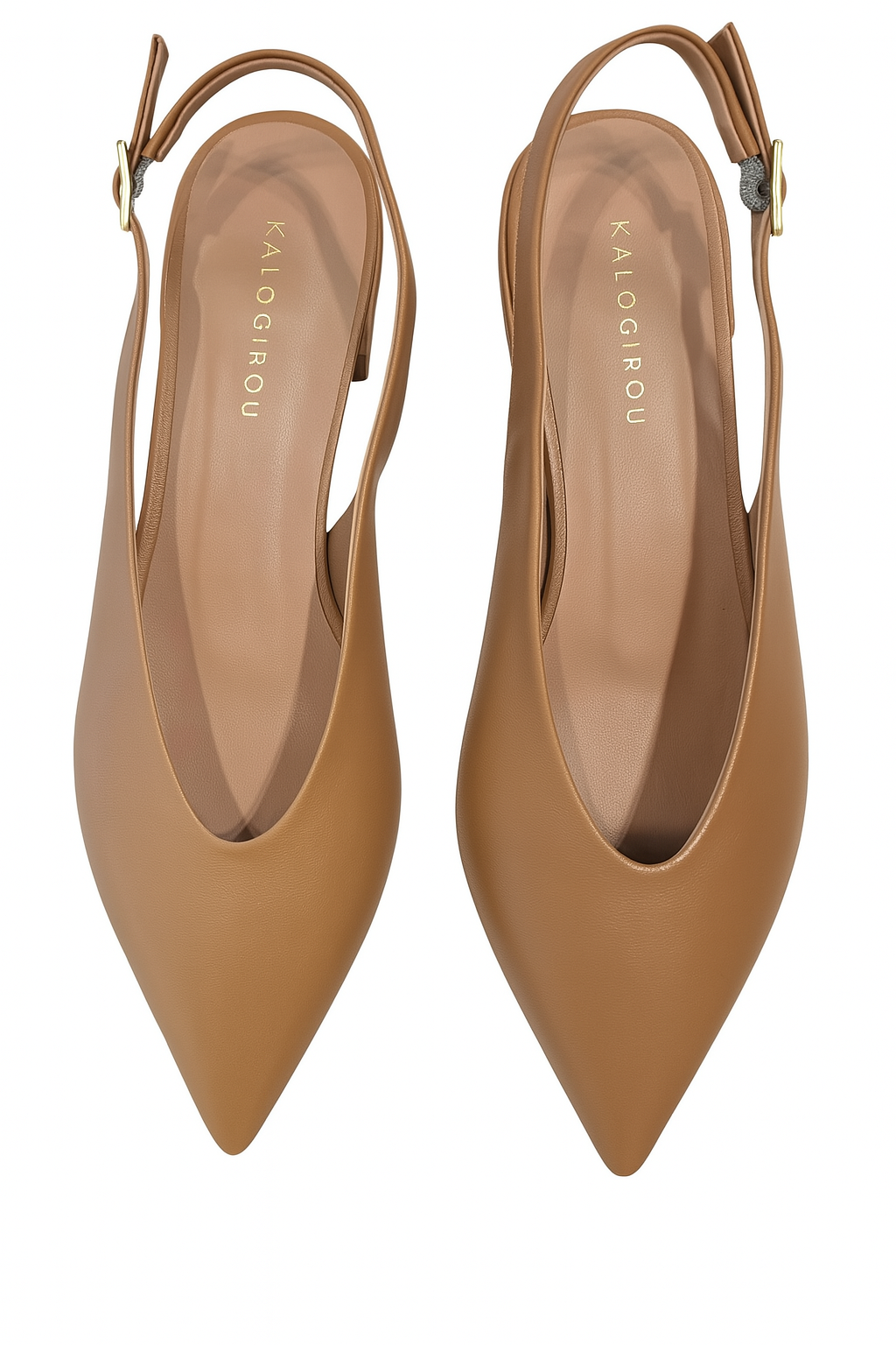 Δερμάτινα sling back με μύτη PAULINE 35