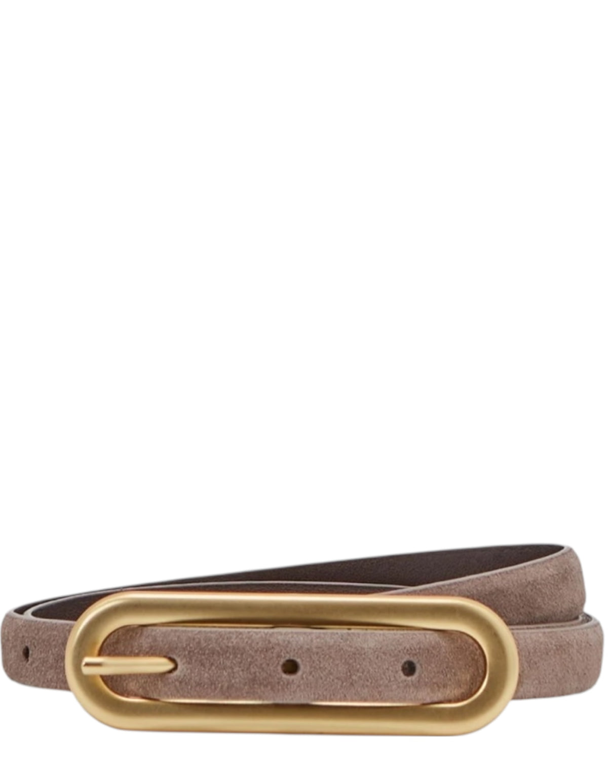 Λεπτή δερμάτινη ζώνη με επιμήκη αγκράφα CHAYA