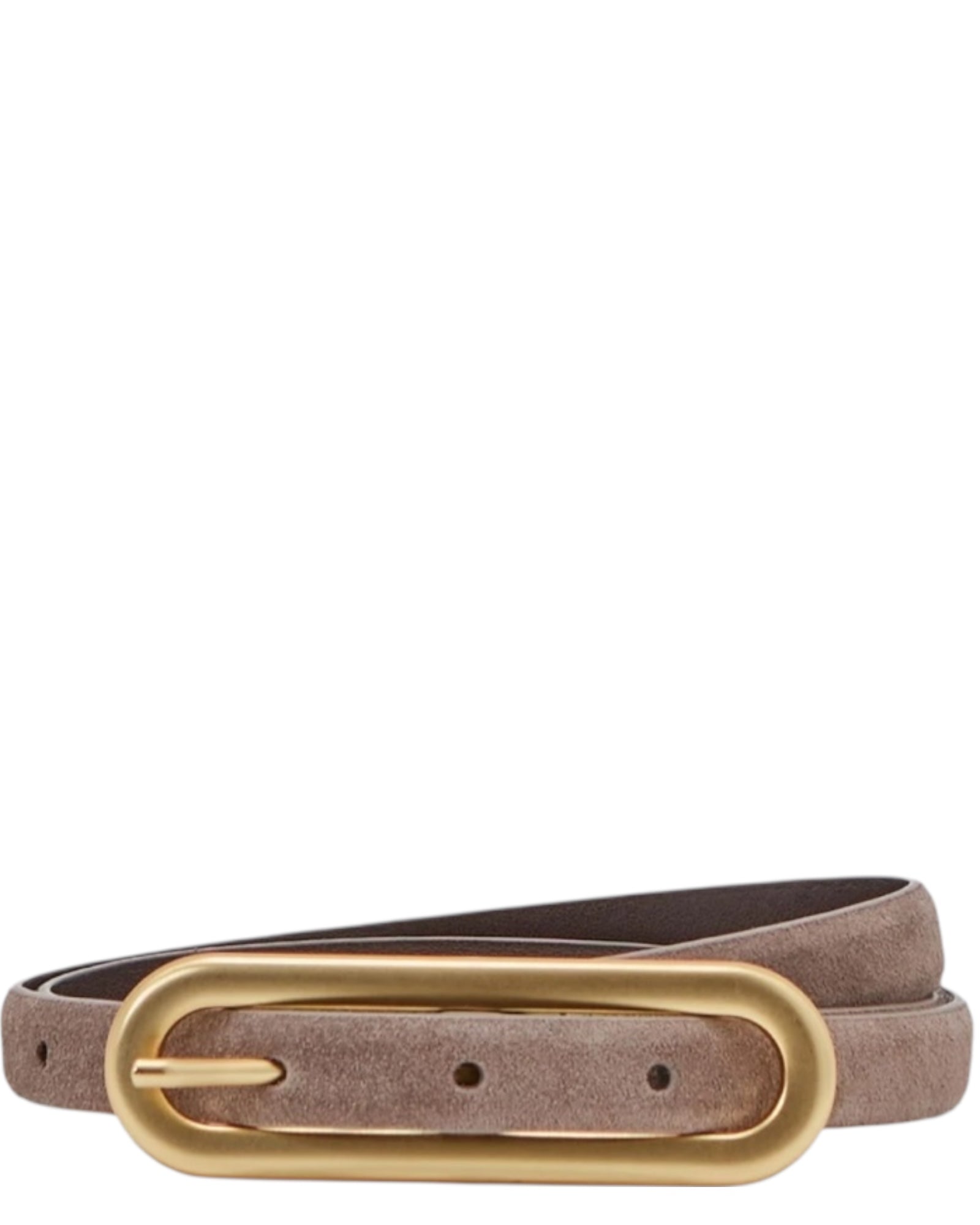 Λεπτή δερμάτινη ζώνη με επιμήκη αγκράφα CHAYA