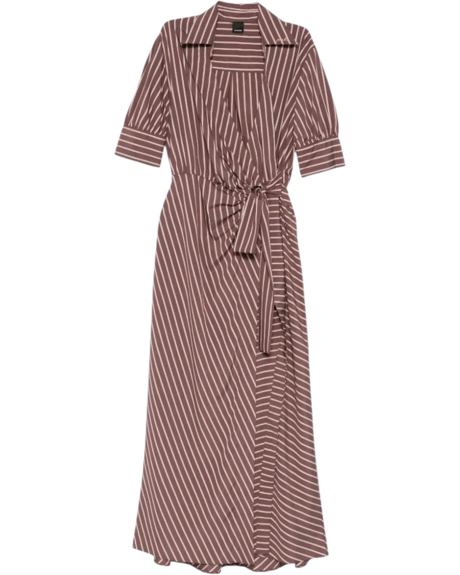 Ριγέ maxi φόρεμα-πουκάμισο ALEXANDRA