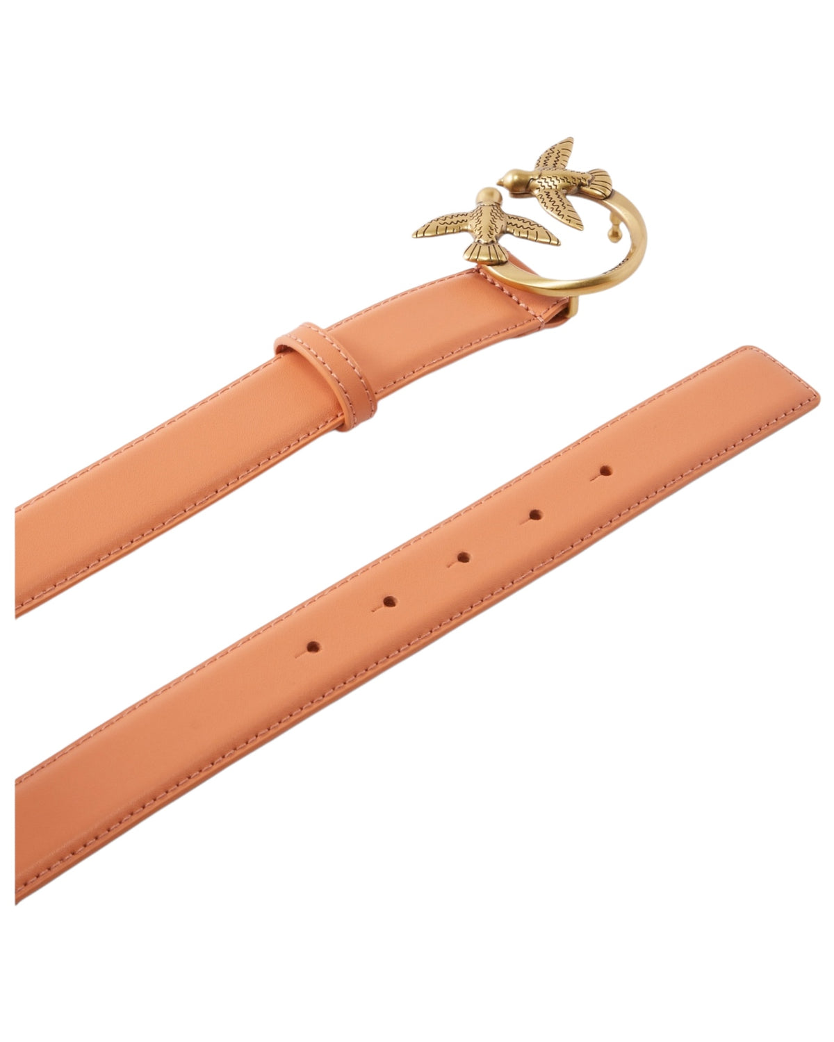 Love Berry H3 δερμάτινη ζώνη με χρυσές λεπτομέρειες