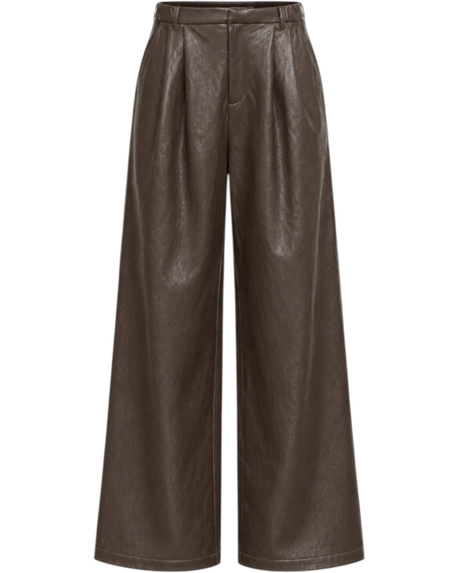Παντελόνι wide leg από eco leather