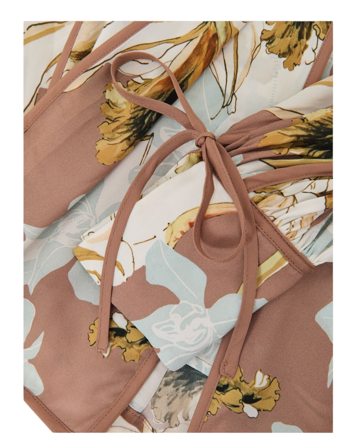 Μπλούζα με floral print και δέσιμο στο λαιμό MAGGIE