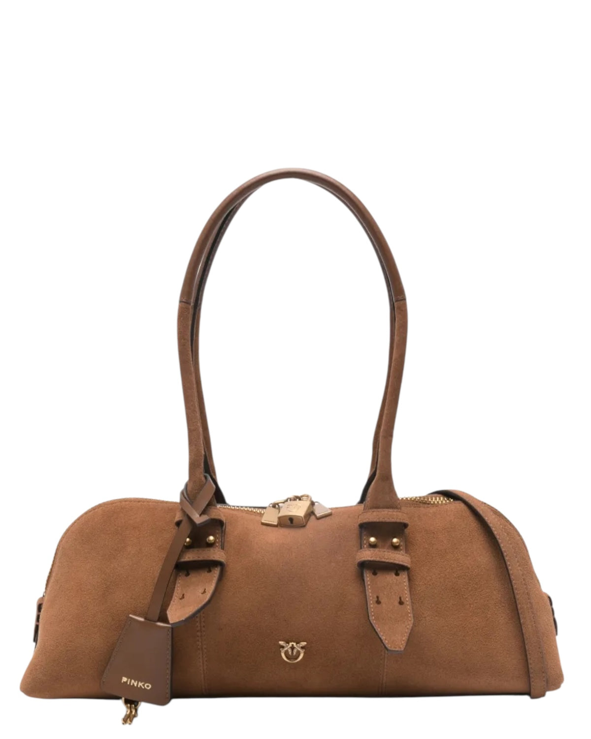 Τσάντα suede BOWLING HORIZONTAL